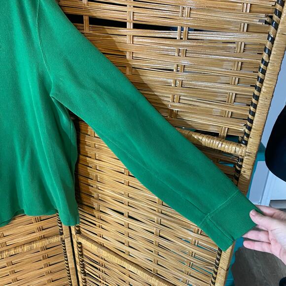 Polo Ralph Lauren 1/4 Zip Pullover Sweater Grass Green Men’s Large 100% Cotton - Picture 4 of 8